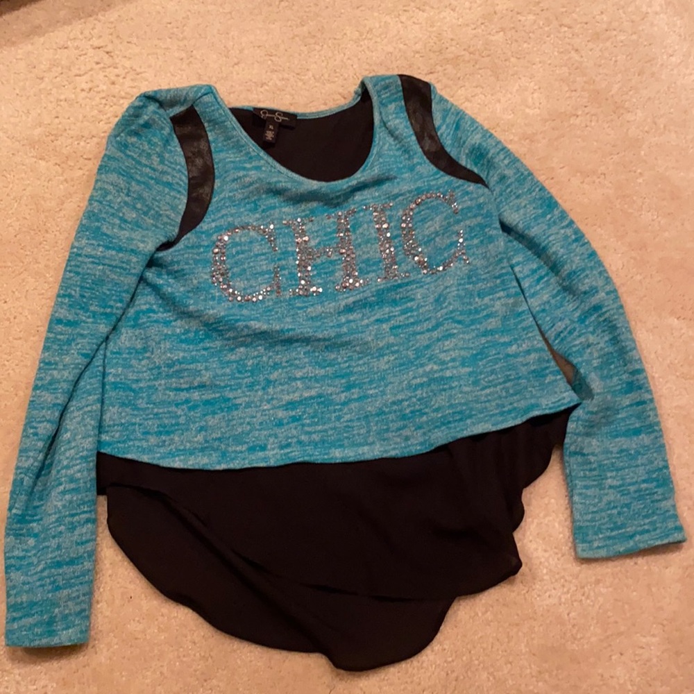 jessica simpson kids sweater top XL